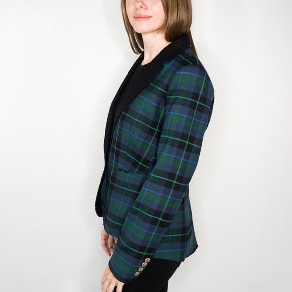 TOMMY HILFIGER Wool Blend Tartan Plaid Blazer - Picture 5 of 8